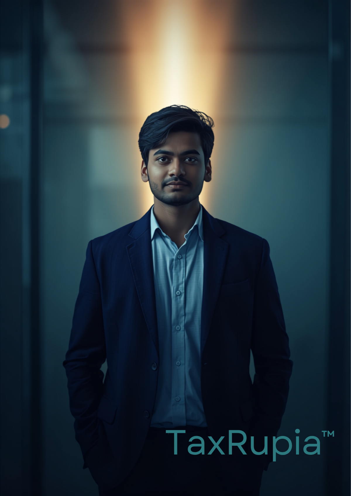 Startup founder at the beginning of the growth path, TaxRupia brand story style