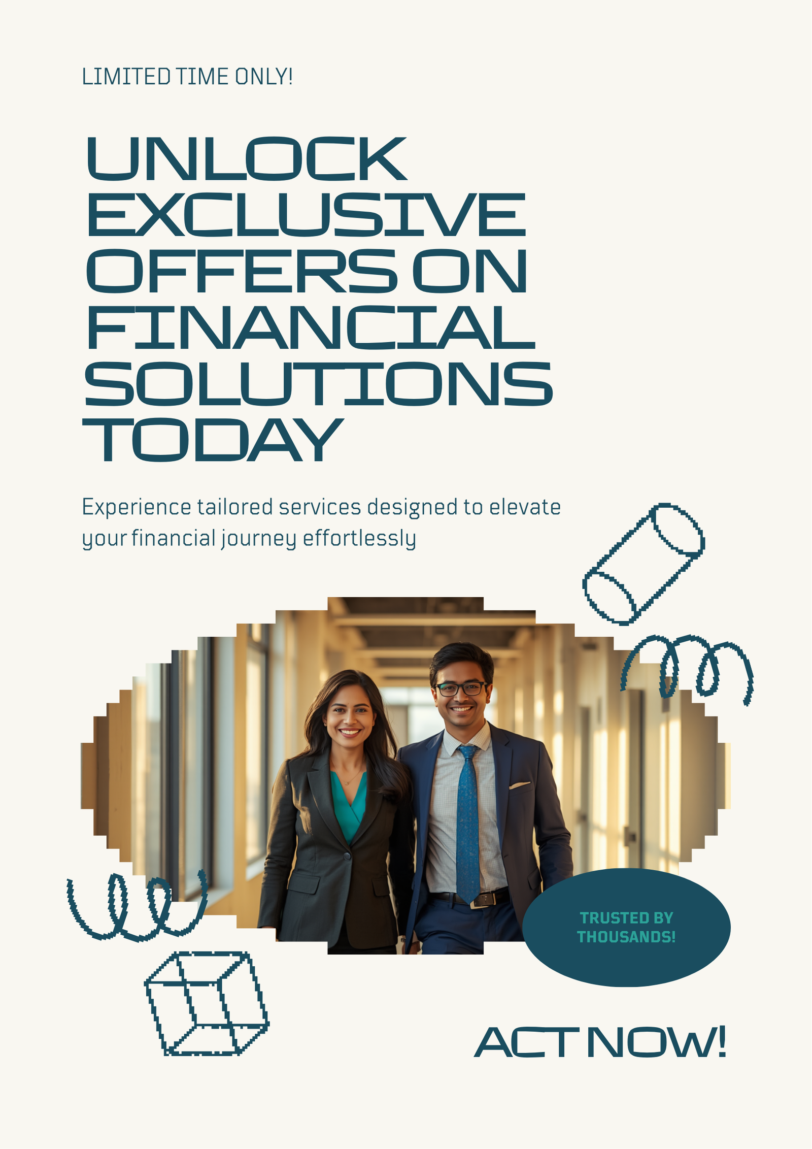 Two confident professionals walking together through a bright, light-filled modern office